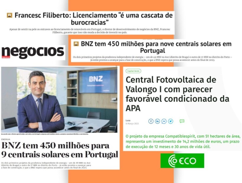 The announcement of the 49MW solar PV plant in the North Region – Portugal on media