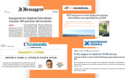 The inauguration of BNZ’s first photovoltaic plants in Italy, in the media